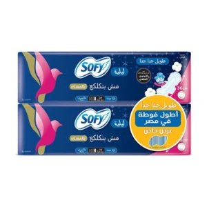 سوفي فوط صحية ماكسي سميكة طويل جدا 2ق 12 فوطة