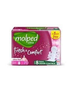 مولبد الترا رفيعة طويل 7 فوطة + 1 فوطة مجانا