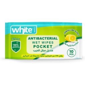 وايت مناديل مبللة جيب 10 منديل ليمون
