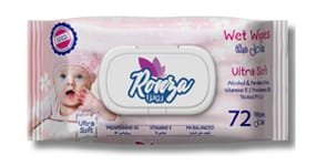 رونزا مناديل مبللة 72 منديل اطفال