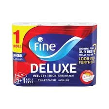فاين تواليت 3 طبقة ديلوكس 6 بكرة