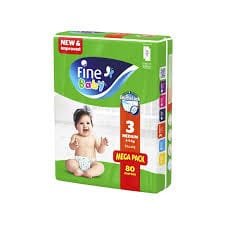 فاين بيبي حفاضات مقاس 3 - 80 حفاضة