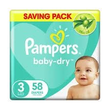 بامبرز حفاضات مقاس 3 - 58 حفاضة