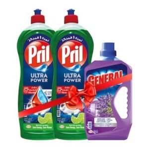 بريل 1 لتر 2ق ليمون اخضر + جنرال 730 جم لافندر عرض